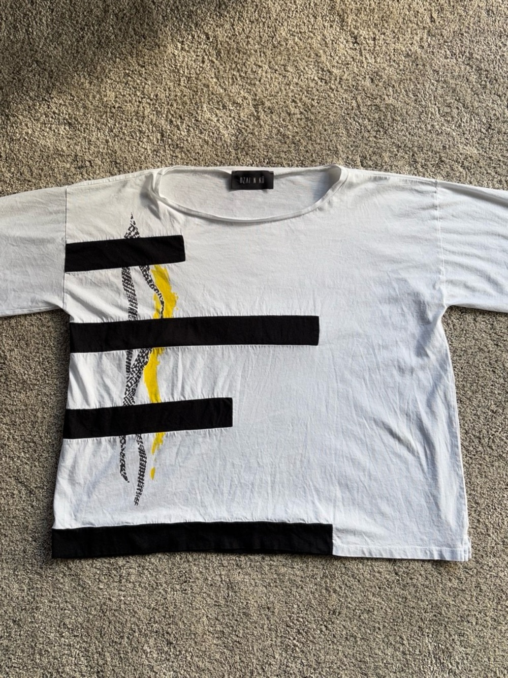 OZAI N KU Abstract Organic Cotton Boxy Tee